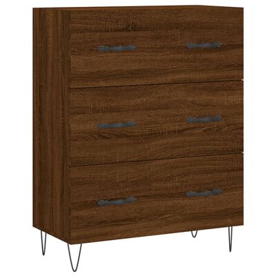 vidaXL Highboard Brown Oak 69.5x34x180 cm Engineered Wood