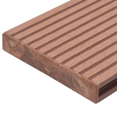 vidaXL Decking End Caps 10 pcs Brown Plastic