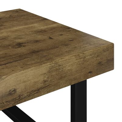 vidaXL Coffee Table Dark Brown and Black 120x60x40 cm MDF and Iron