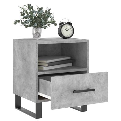 vidaXL Bedside Cabinets 2 pcs Concrete Grey 40x35x47.5 cm Engineered Wood