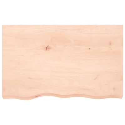 vidaXL Table Top 80x50x(2-6) cm Untreated Solid Wood Oak