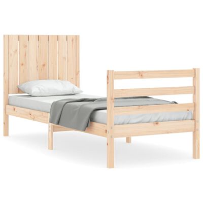 vidaXL Bed Frame without Mattress Small Single Solid Wood