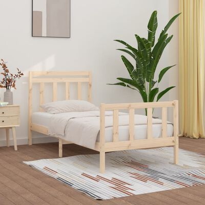 vidaXL Bed Frame without Mattress Solid Wood Pine 90x200 cm