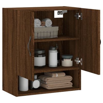 vidaXL Wall Cabinet Brown Oak 60x31x70 cm Engineered Wood