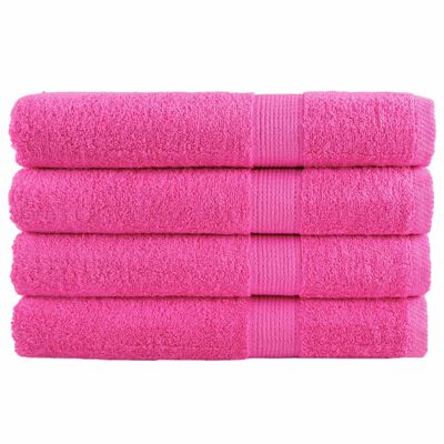 vidaXL Premium Sauna Towels SOLUND 4 pcs Pink 80x200 cm 600 gsm