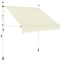 vidaXL Manual Retractable Awning 150 cm Cream