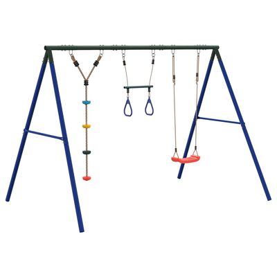 vidaXL Outdoor Swing Set with Swing. Trapeze. Disc Swing