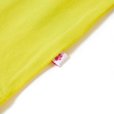 Kids' T-shirt with Cap Sleeves Bright Yellow 104