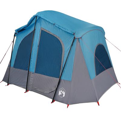 vidaXL Camping Tent Cabin 5-Person Blue Waterproof