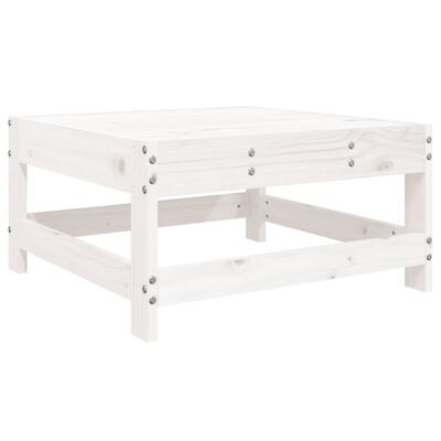 vidaXL Garden Footstool White Solid Wood Pine