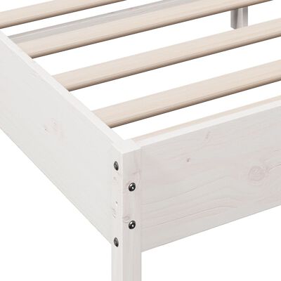 vidaXL Bed Frame without Mattress White 200x200 cm Solid Wood Pine