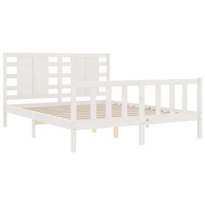 vidaXL Bed Frame without Mattress White 160x200 cm Solid Wood Pine