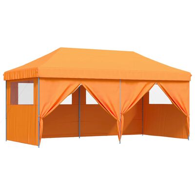 vidaXL Foldable Party Tent Pop-Up with 4 Sidewalls Orange