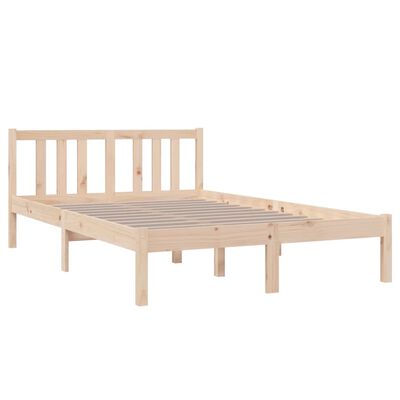 vidaXL Bed Frame without Mattress Solid Wood 120x190 cm Small Double