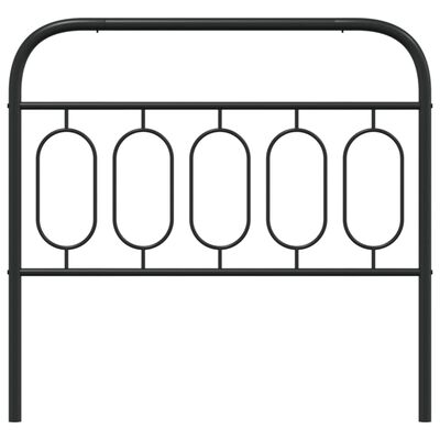 vidaXL Metal Headboard Black 100 cm