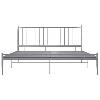 vidaXL Bed Frame without Mattress Grey Metal 200x200 cm