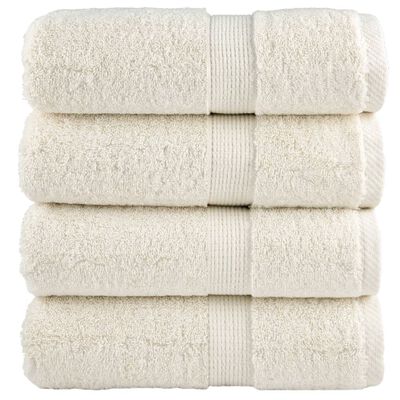 vidaXL Premium Soap Towels SOLUND 4 pcs Cream 30x30 cm 600 gsm