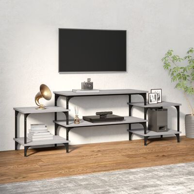 vidaXL TV Cabinet Grey Sonoma 157x35x52 cm Engineered Wood