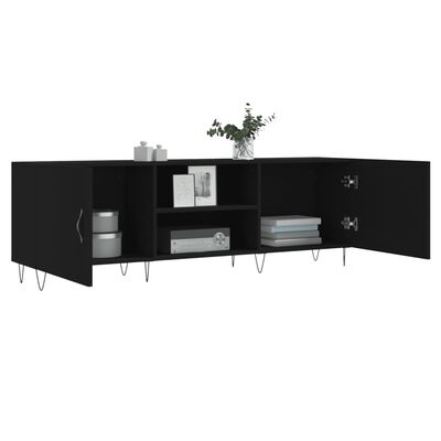 vidaXL TV Cabinet Black 150x30x50 cm Engineered Wood