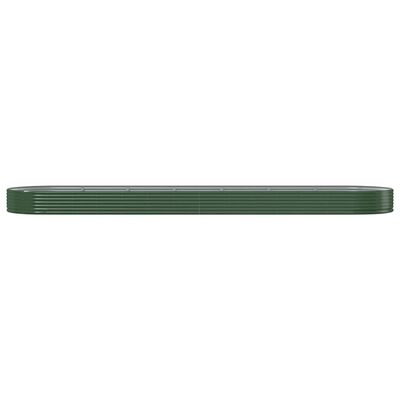 vidaXL Garden Raised Bed Powder-coated Steel 600x140x36 cm Green