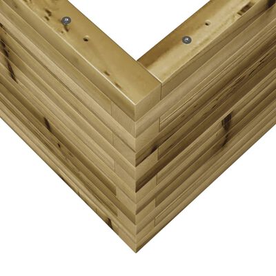 vidaXL Garden Planter 70x70x45.5 cm Impregnated Wood Pine