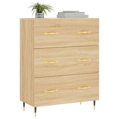 vidaXL Sideboard Sonoma Oak 69.5x34x90 cm Engineered Wood