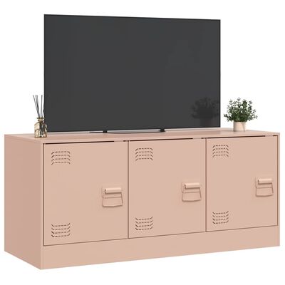 vidaXL TV Cabinet Pink 99x39x44 cm Steel