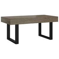 vidaXL Coffee Table Grey and Black 90x45x40 cm MDF and Iron