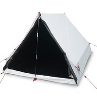 vidaXL Camping Tent A-Frame 2-Person White Blackout Fabric Waterproof