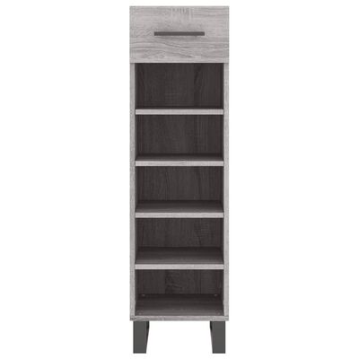 vidaXL Shoe Cabinet Grey Sonoma 30x35x105 cm Engineered Wood