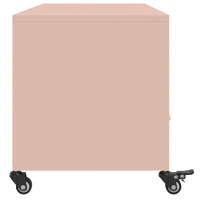 vidaXL TV Cabinet Pink 100.5x39x43.5 cm Steel