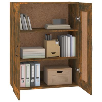 vidaXL Hanging Wall Cabinet Smoked Oak 69.5x32.5x90 cm