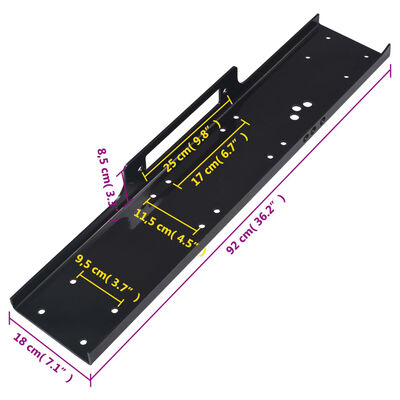 vidaXL Mounting Plate 12000 lbs Universal