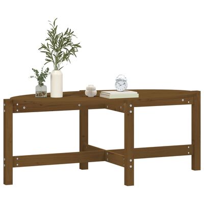 vidaXL Coffee Table Honey Brown 118x63x45 cm Solid Wood Pine