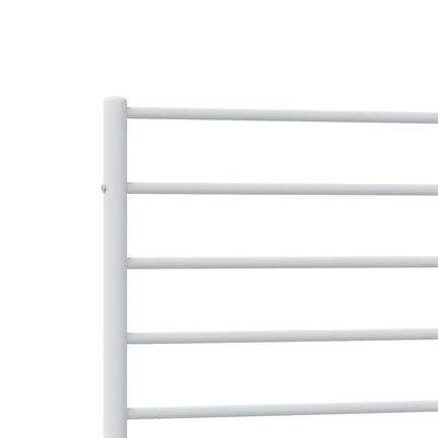 vidaXL Metal Bed Frame without Mattress with Headboard White 100x190 cm