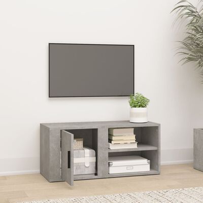 vidaXL TV Cabinet Concrete Grey 80x31,5x36 cm Engineered Wood