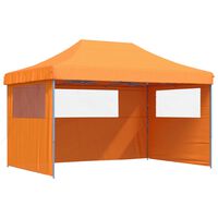 vidaXL Foldable Party Tent Pop-Up with 3 Sidewalls Orange