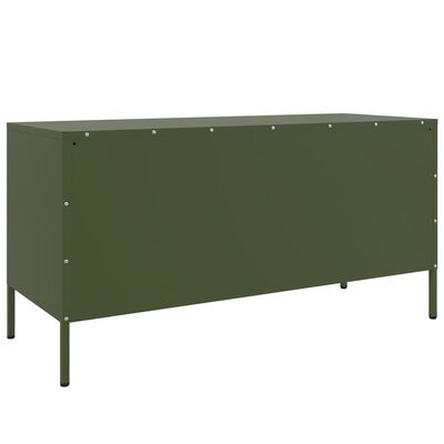 vidaXL TV Cabinet Olive Green 100.5x39x50.5 cm Steel