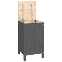 vidaXL Laundry Box Grey 44x44x76 cm Solid Wood Pine