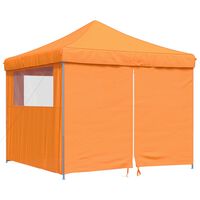 vidaXL Foldable Party Tent Pop-Up with 4 Sidewalls Orange