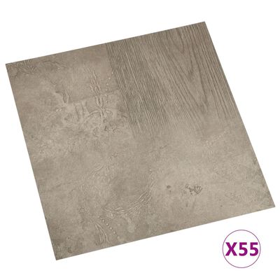 vidaXL Self-adhesive Flooring Planks 55 pcs PVC 5.11 m² Grey