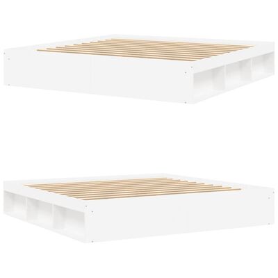 vidaXL Bed Frame without Mattress White 200x200 cm