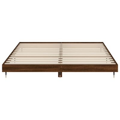 vidaXL Bed Frame without Mattress Brown Oak 160x200 cm Engineered Wood