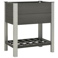 vidaXL Garden Raised Bed with Shelf 75x50x90 cm WPC Grey