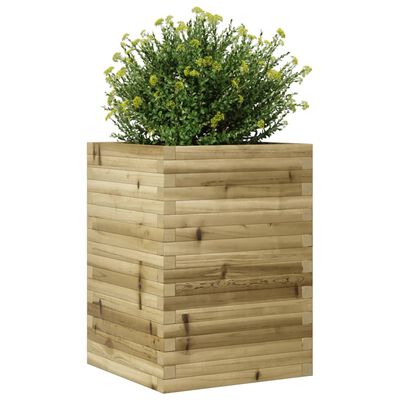 vidaXL Garden Planter 50x50x68.5 cm Impregnated Wood Pine