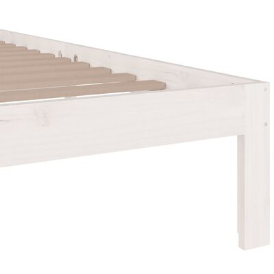 vidaXL Bed Frame without Mattress White Solid Wood 200x200 cm