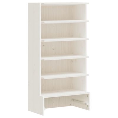 vidaXL Shoe Cabinet White 52x30x104 cm Solid Wood Pine