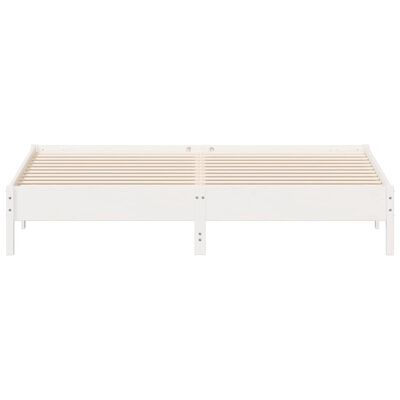 vidaXL Bed Frame without Mattress White 180x200 cm Super King Solid Wood Pine