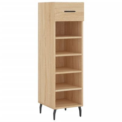 vidaXL Shoe Cabinet Sonoma Oak 30x35x105 cm Engineered Wood