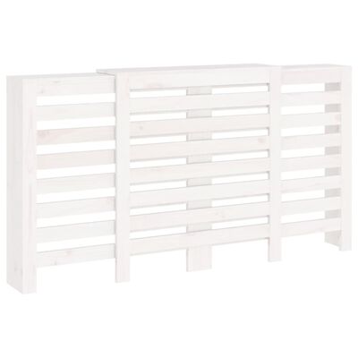 vidaXL Radiator Cover White 210x21x85 cm Solid Wood Pine